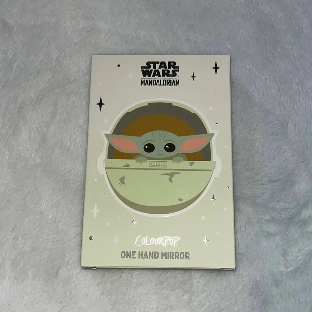 NIB ColourPop Star Wars Grogu Hand Mirror Mandalorian Baby Yoda Green